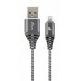 Кабель Cablexpert (CC-USB2B-AMLM-1M-WB2) USB 2.0 A - Lightning, преміум, 1м, сірий