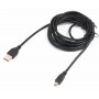 Купить ᐈ Кривой Рог ᐈ Низкая цена ᐈ Кабель Cablexpert USB - mini-USB V 2.0 (M/M), 3 м, черный (CCP-USB2-AM5P-10)