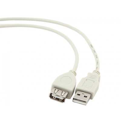 Купить ᐈ Кривой Рог ᐈ Низкая цена ᐈ Кабель Cablexpert USB - USB V 2.0 (M/F), 0.75 м, белый (CC-USB2-AMAF-75CM/300)
