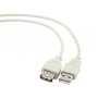 Купить ᐈ Кривой Рог ᐈ Низкая цена ᐈ Кабель Cablexpert USB - USB V 2.0 (M/F), 0.75 м, белый (CC-USB2-AMAF-75CM/300)