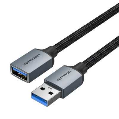 Купить ᐈ Кривой Рог ᐈ Низкая цена ᐈ Кабель Vention USB - USB V 3.0 (M/F), 1 м, Black (CBLHF)