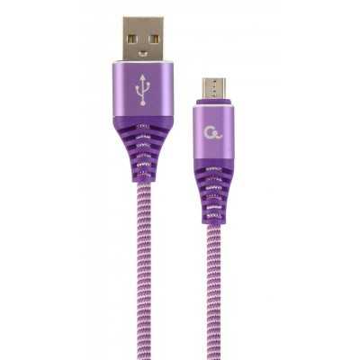 Кабель Cablexpert (CC-USB2B-AMmBM-1M-PW) USB 2.0 A - microUSB B, преміум, 1м, фіолетовий