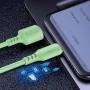 Кабель ColorWay USB-Lightning, soft silicone, 2.4А, 1м, Green (CW-CBUL042-GR)