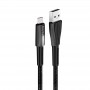 Кабель ColorWay USB-USB Type-C (zinc alloy + led), 2.4А, 1м, Black (CW-CBUC035-BK)