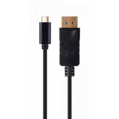 Купить ᐈ Кривой Рог ᐈ Низкая цена ᐈ Кабель Cablexpert USB Type-C - DisplayPort (M/M), 2 м, черный (A-CM-DPM-01) 