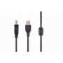 Купить ᐈ Кривой Рог ᐈ Низкая цена ᐈ Кабель Cablexpert USB - USB Type-B V 2.0 (M/M), 3.0 м, Ферритовый фильтр, черный (CCF-USB2-A