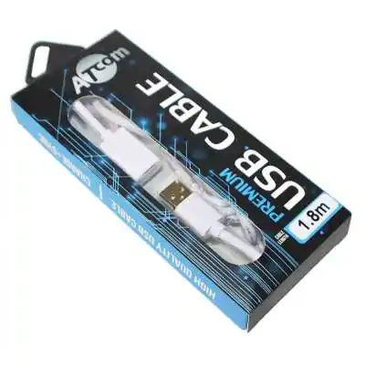 Купить Кабель Atcom (13425) USB 2.0 AM/AF, 1.8м, белый + Gold plated, блистер Кривой Рог