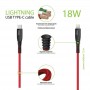 Кабель Intaleo CBRNYTL1 USB-C-Lightning 1.2м Red (1283126504129)