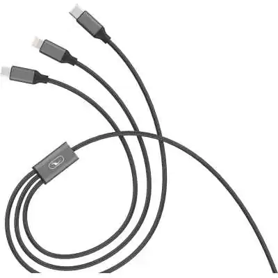 Кабель SkyDolphin S63E 3in1 USB - Lightning/Type-C/MicroUSB 1.2м, Black (USB-000625) Купить Кривой Рог