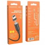 Купить ᐈ Кривой Рог ᐈ Низкая цена ᐈ Кабель Borofone BX41 USB - Lightning, 1 м, магнитный, Black (BX41LB)