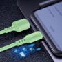 Кабель ColorWay USB - USB Type-C (M/M), soft silicone, 2.4 А, 1 м, Green (CW-CBUC042-GR)