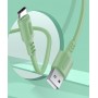 Кабель ColorWay USB - USB Type-C (M/M), soft silicone, 2.4 А, 1 м, Green (CW-CBUC042-GR)