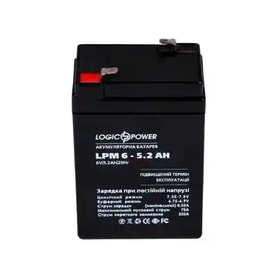 Купить Аккумуляторная батарея LogicPower LPM 6V 5.2AH (LPM 6 - 5.2 AH) AGM Кривой Рог