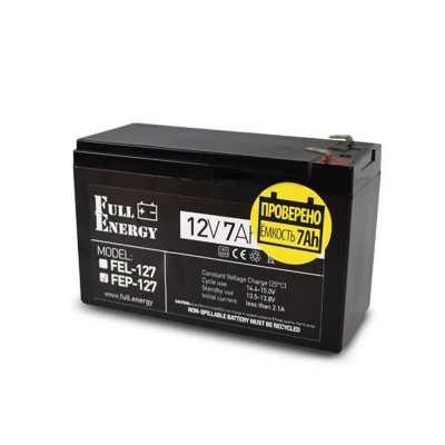 Купить ᐈ Кривой Рог ᐈ Низкая цена ᐈ Аккумуляторная батарея Full Energy FEP-127 12V 7AH (FEP-127) AGM
