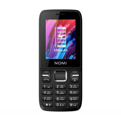 Купить ᐈ Кривой Рог ᐈ Низкая цена ᐈ Мобильный телефон Nomi i2430 Dual Sim Black; 2.4" (320х240) TN / кнопочный моноблок / Spread