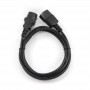 Купить ᐈ Кривой Рог ᐈ Низкая цена ᐈ Кабель силовой Cablexpert PC-189 (С13-С14), 3*0.5 мм кв., черный, 1.8 м
