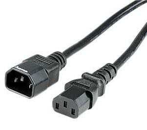 Купить ᐈ Кривой Рог ᐈ Низкая цена ᐈ Силовой кабель PC-Monitor (перемычка) 0,75мм IEC C13-C14, 1,8 м.
