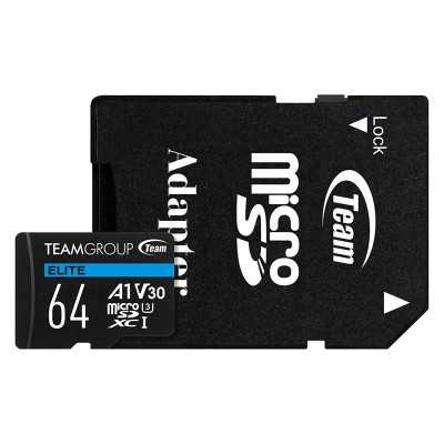 Купить ᐈ Кривой Рог ᐈ Низкая цена ᐈ Карта памяти MicroSDXC 64GB UHS-I/U3 Class 10 Team Elite (TEAUSDX64GIV30A103)