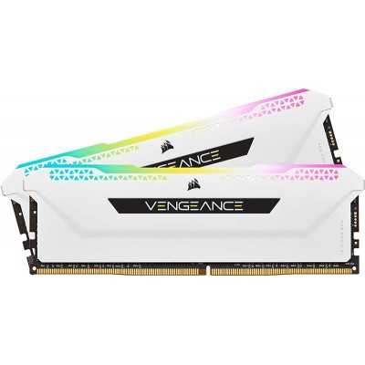 Купить ᐈ Кривой Рог ᐈ Низкая цена ᐈ Модуль памяти DDR4 2x8GB/3600 Corsair Vengeance RGB Pro SL White (CMH16GX4M2D3600C18W)
