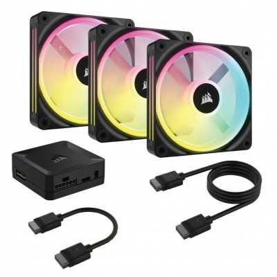 Купить ᐈ Кривой Рог ᐈ Низкая цена ᐈ Вентилятор Corsair iCUE Link QX120 RGB PWM PC Fans Starter Kit with iCUE Link System Hub (CO