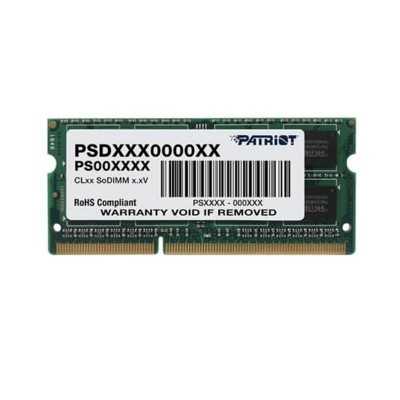 Купить ᐈ Кривой Рог ᐈ Низкая цена ᐈ Модуль памяти SO-DIMM 4GB/1600 DDR3L Patriot Signature Line (PSD34G1600L81S)
