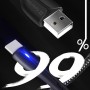 Купить ᐈ Кривой Рог ᐈ Низкая цена ᐈ Кабель ColorWay USB - USB Type-C (M/M), PVC + Led, 2.4 А, 1 м, Black (CW-CBUC034-BK)