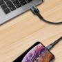 Купить ᐈ Кривой Рог ᐈ Низкая цена ᐈ Кабель ColorWay USB - USB Type-C (M/M), nylon, 2.4 А, 1 м, Black (CW-CBUC045-BK)