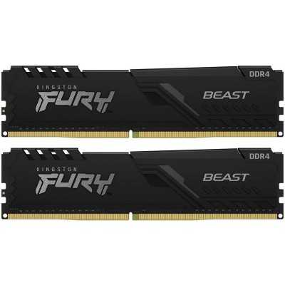 Купить ᐈ Кривой Рог ᐈ Низкая цена ᐈ Модуль памяти DDR4 2x8GB/3600 Kingston Fury Beast Black (KF436C17BBK2/16)