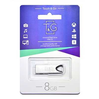 Купить ᐈ Кривой Рог ᐈ Низкая цена ᐈ Флеш-накопитель USB 8GB T&G 117 Metal Series Silver (TG117SL-8G)