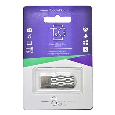 Купить ᐈ Кривой Рог ᐈ Низкая цена ᐈ Флеш-накопитель USB 8GB T&G 103 Metal Series Silver (TG103-8G)