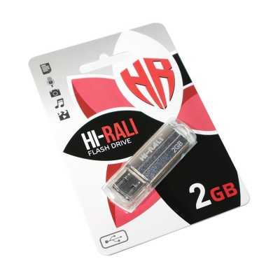 Купить ᐈ Кривой Рог ᐈ Низкая цена ᐈ Флеш-накопитель USB 2GB Hi-Rali Corsair Series Silver (HI-2GBCORSL)