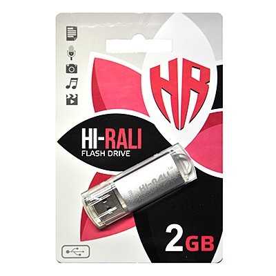 Купить ᐈ Кривой Рог ᐈ Низкая цена ᐈ Флеш-накопитель USB 2GB Hi-Rali Rocket Series Silver (HI-2GBRKTSL)