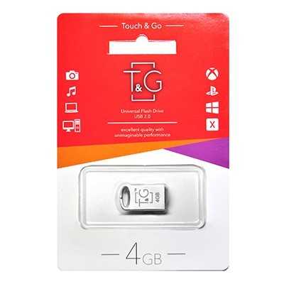 Купить ᐈ Кривой Рог ᐈ Низкая цена ᐈ Флеш-накопитель USB 4GB T&G 105 Metal Series Silver (TG105-4G)