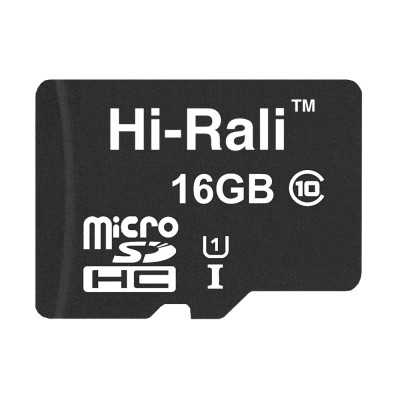 Купить ᐈ Кривой Рог ᐈ Низкая цена ᐈ Карта памяти MicroSDHC 16GB UHS-I Class 10 Hi-Rali (HI-16GBSD10U1-00)