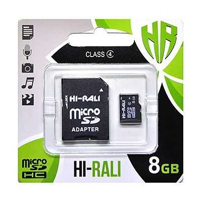 Купить ᐈ Кривой Рог ᐈ Низкая цена ᐈ Карта памяти MicroSDHC 8GB Class 4 Hi-Rali + SD-adapter (HI-8GBSDCL4-01)