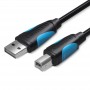 Купить ᐈ Кривой Рог ᐈ Низкая цена ᐈ Кабель для принтера Vention USB - USB Type-B (M/M), 3 м, Black (VAS-A16-B300)