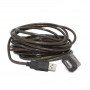 Купить ᐈ Кривой Рог ᐈ Низкая цена ᐈ Кабель Cablexpert USB - USB V 2.0 (M/F), активный удлинитель, 10 м, черный (UAE-01-10M) 