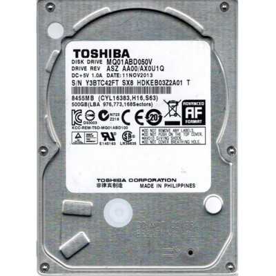 Купить ᐈ Кривой Рог ᐈ Низкая цена ᐈ Накопитель HDD 2.5" SATA 500GB Toshiba 5400rpm 8MB (MQ01ABD050V)