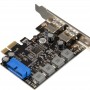 Купить ᐈ Кривой Рог ᐈ Низкая цена ᐈ Плата расширения Frime (ECF-PCIEtoUSB006.LP) PCI-E to USB3.0 (2 порта) 3A/порт+19pin NEC7202