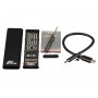 Купить ᐈ Кривой Рог ᐈ Низкая цена ᐈ Внешний карман Frime M.2 NGFF SATA, USB 3.1, Metal, Black (FHE210.M2U31)