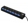 Купить ᐈ Кривой Рог ᐈ Низкая цена ᐈ Концентратор USB 2.0 1stCharge 7хUSB2.0 Black (HUB1STU20702)