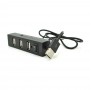 Купить ᐈ Кривой Рог ᐈ Низкая цена ᐈ Концентратор USB2.0 Voltronic 4хUSB2.0 Black (YT-HUB4-B/07243), Blister