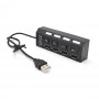 Купить ᐈ Кривой Рог ᐈ Низкая цена ᐈ Концентратор USB 2.0 Voltronic YT-HWS4HS-B/03943, 4хUSB2.0, Black