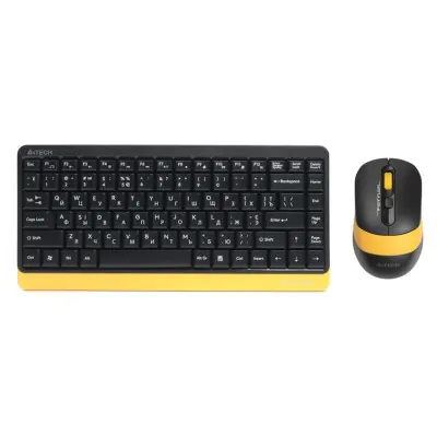 Купить ᐈ Кривой Рог ᐈ Низкая цена ᐈ Комплект (клавиатура, мышь) беспроводной A4Tech FG1110 Bumblebee USB