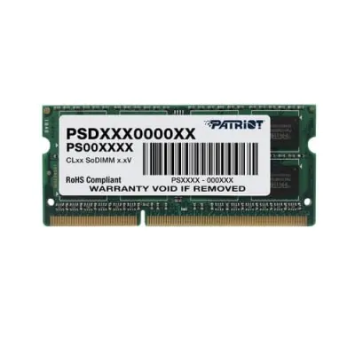 Купить ᐈ Кривой Рог ᐈ Низкая цена ᐈ Модуль памяти SO-DIMM 4GB/1600 DDR3 1.35В Patriot Signature Line (PSD34G1600L2S)