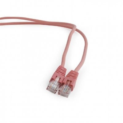 Купить ᐈ Кривой Рог ᐈ Низкая цена ᐈ Патч-корд UTP Cablexpert (PP12-5M/RO) литой, 50u "штекер с защелкой, 5 м, розовый