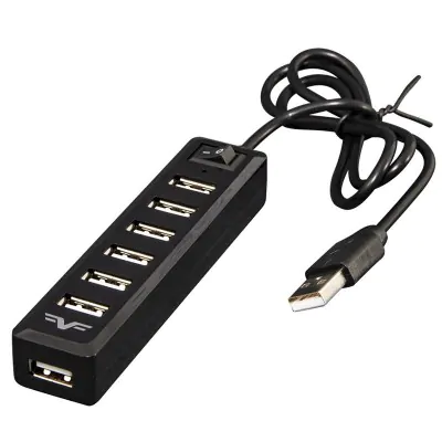 Купить ᐈ Кривой Рог ᐈ Низкая цена ᐈ Концентратор USB 2.0 Frime 7хUSB2.0 Black (FH-20040)