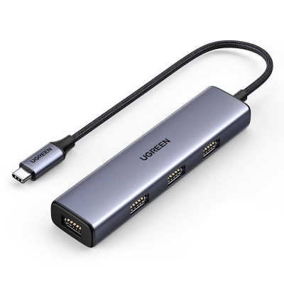 Купить ᐈ Кривой Рог ᐈ Низкая цена ᐈ Концентратор USB Type-C Ugreen Gray (CM473) 4xUSB 3.2