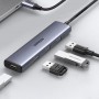 Купить ᐈ Кривой Рог ᐈ Низкая цена ᐈ Концентратор USB Type-C Ugreen Gray (CM473) 4xUSB 3.2