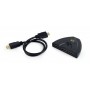 Купить ᐈ Кривой Рог ᐈ Низкая цена ᐈ Переключатель HDMI-интерфейса Cablexpert HDMI - 3хHDMI V 1.4 (M/F), 0.5 м, черный (DSW-HDMI-